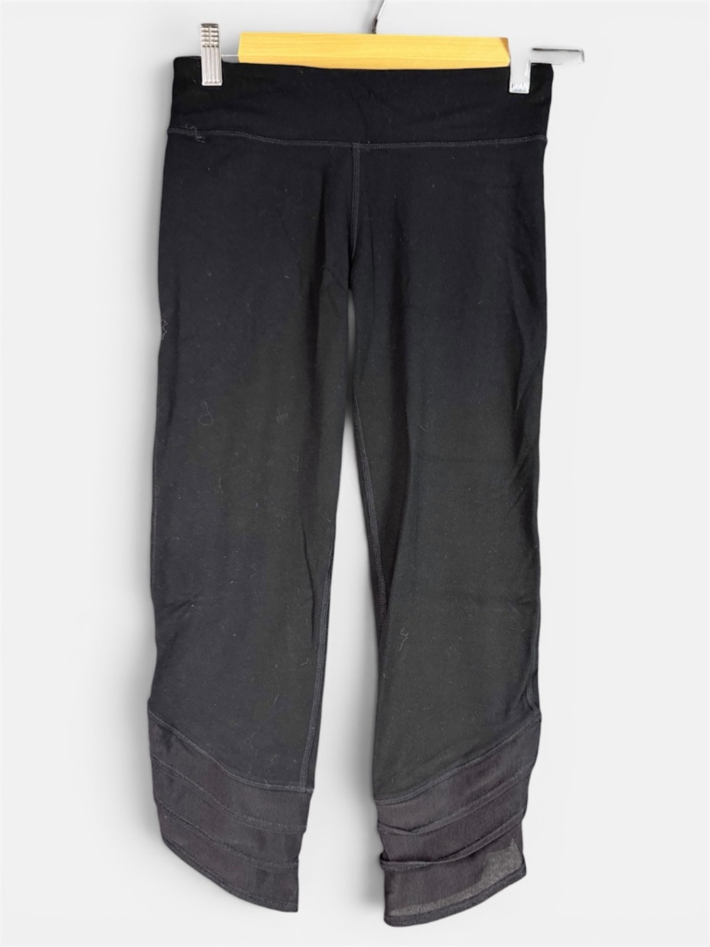 Athleta Girl Black Performance Leggings XL 14 NWOT Mesh Trim Athletic Workout